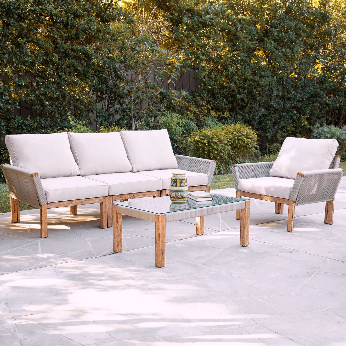 Lifestyle image of Outdoor Armchair with Cushions | Brendina from Bundle Abode