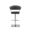 20 " Black And Silver Stainless Steel Bar Chair