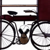 17" X 58.5" X 67.5" Maroon Tricycle Delivery Bar