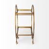 Showstopper Circular Rolling Gold Bar Cart