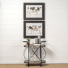 Cyclider Black Metal With Two Wooden Shelves Bar Cart