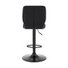 25" Black Iron Swivel Adjustable Height Bar Chair