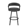 25" Iron Swivel Low Back Counter Height Bar Chair