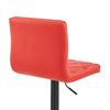 24" Red And Black Iron Swivel Low Back Adjustable Height Bar Chair