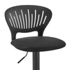 23" Black Iron Swivel Low Back Adjustable Height Bar Chair