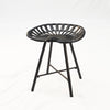 18" Black Iron Backless Bar Chair