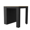 Black and Brown 36" Kitchen Island With Storage