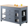 Medley 54" Kitchen Island With Slide Out Table in Gray