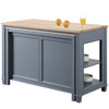 Medley 54" Kitchen Island With Slide Out Table in Gray