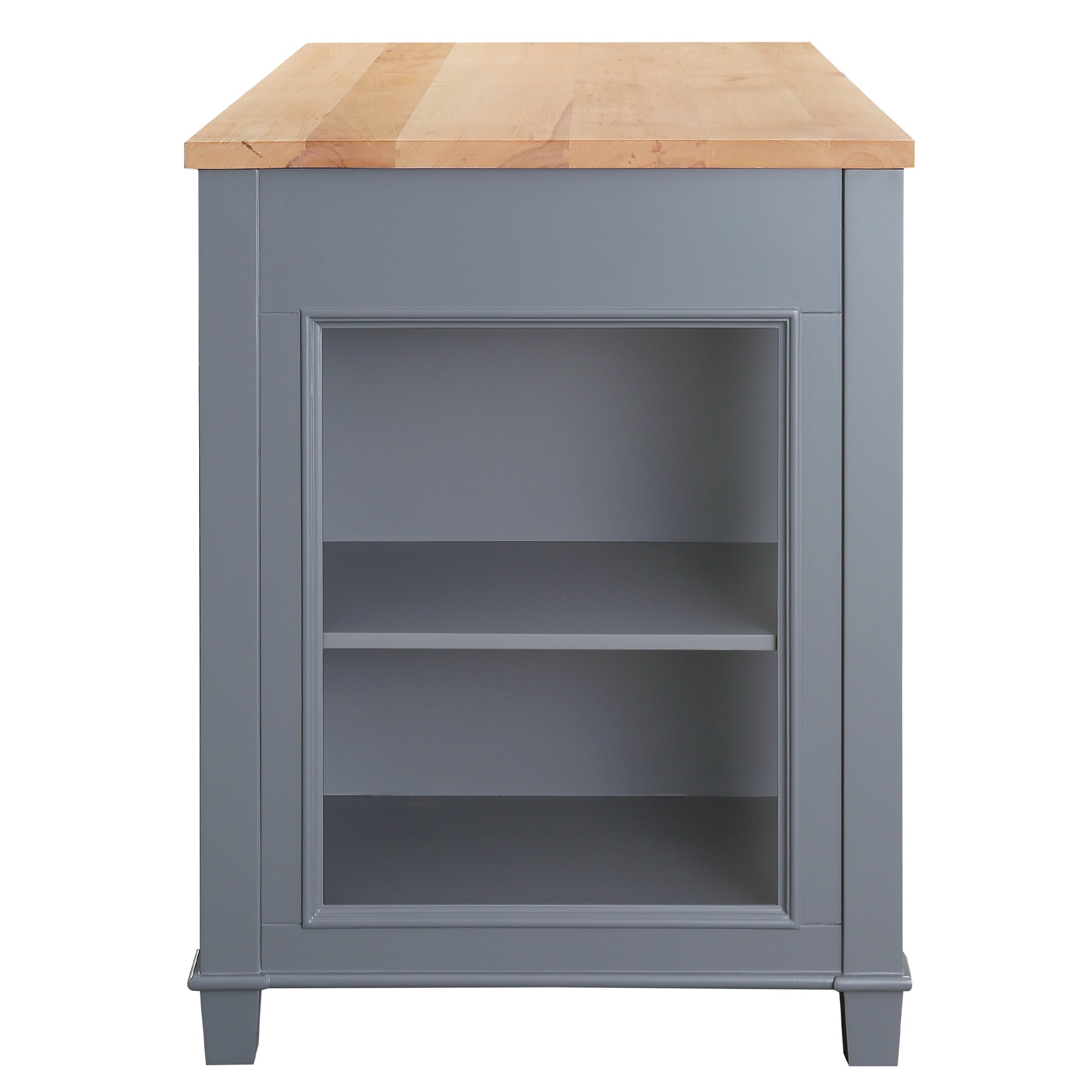 Medley 54" Kitchen Island With Slide Out Table in Gray