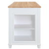 Medley 54" Kitchen Island With Slide Out Table in White