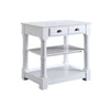 Monterey 36 " Kitchen Island With Sintered Stone Countertop in White - kitchen island front view 