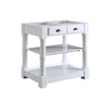 Monterey 36 " Kitchen Island With Sintered Stone Countertop in White - kitchen island front view 