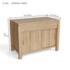 Fairmont outdoor cabinet made from unfinished premium-grade teak with stainless steel handles