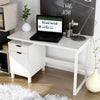 Haslev desk staged in home office with accessories