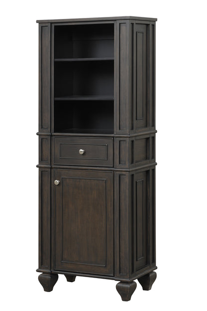 Winston 64" H X 24" W Linen Tower in Walnut