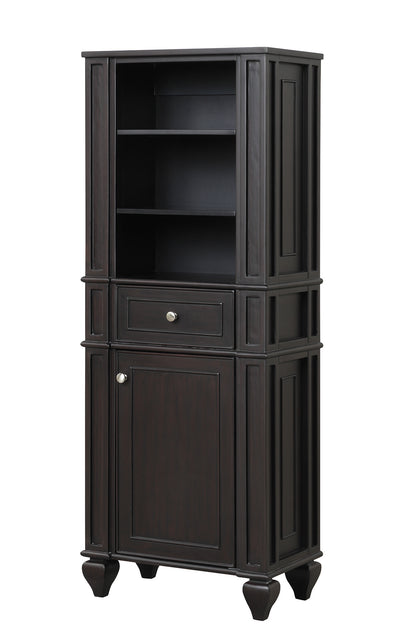 Winston 64" H X 24" W Linen Tower in Espresso