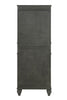 Winston 64" H X 24" W Linen Tower in Antique Gray - linen tower back view 