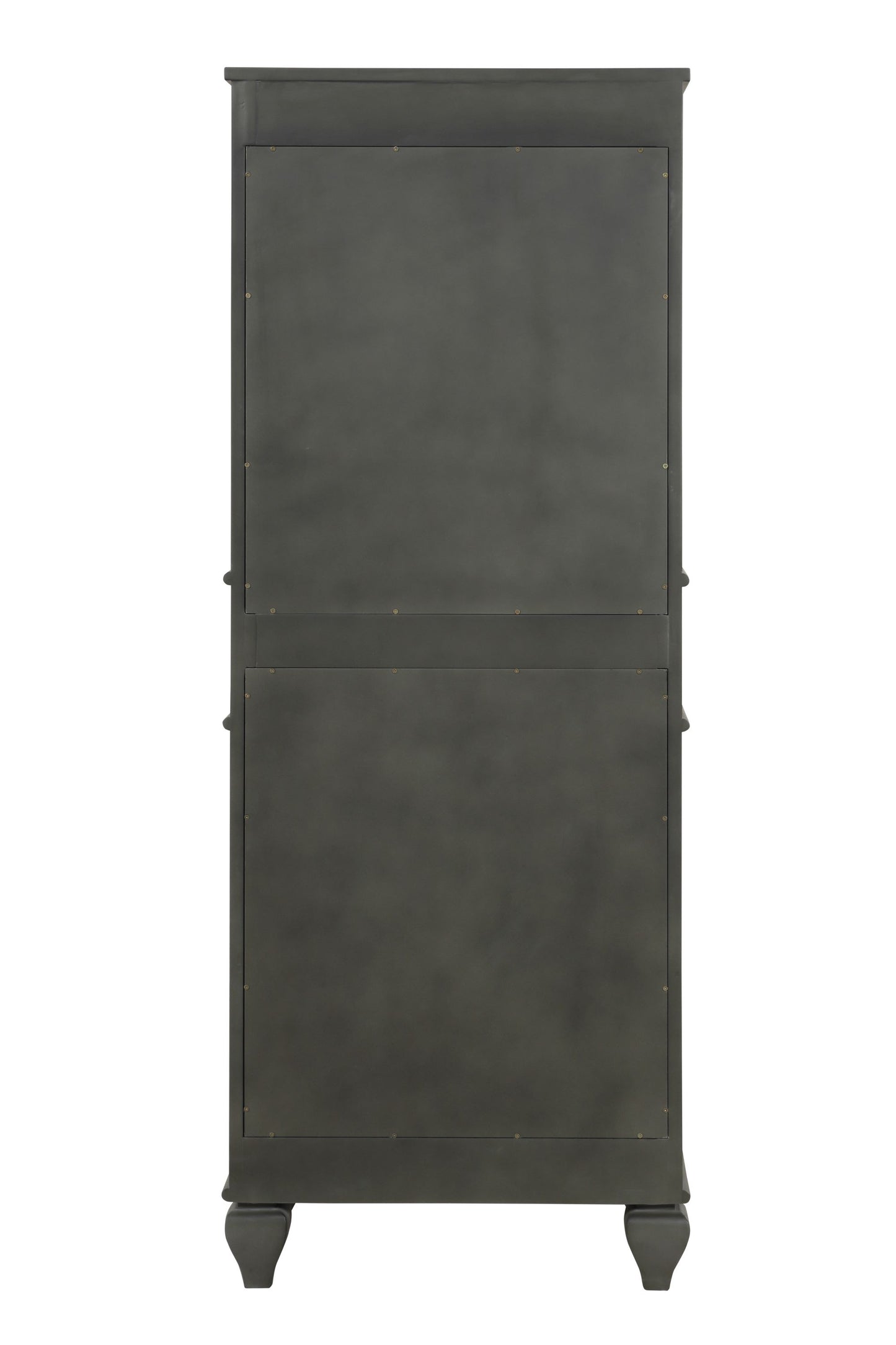 Winston 64" H X 24" W Linen Tower in Antique Gray - linen tower back view 