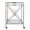 Maxton Silver Bar Cart - bar cart side view 