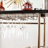 Dagney Wine/Bar Table w/ Glassware Storage - table with glassware rack 