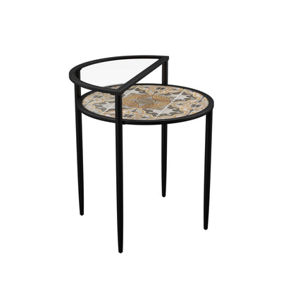 Angled view of Patio Side Table | Lorengo Outdoor Accent Table 