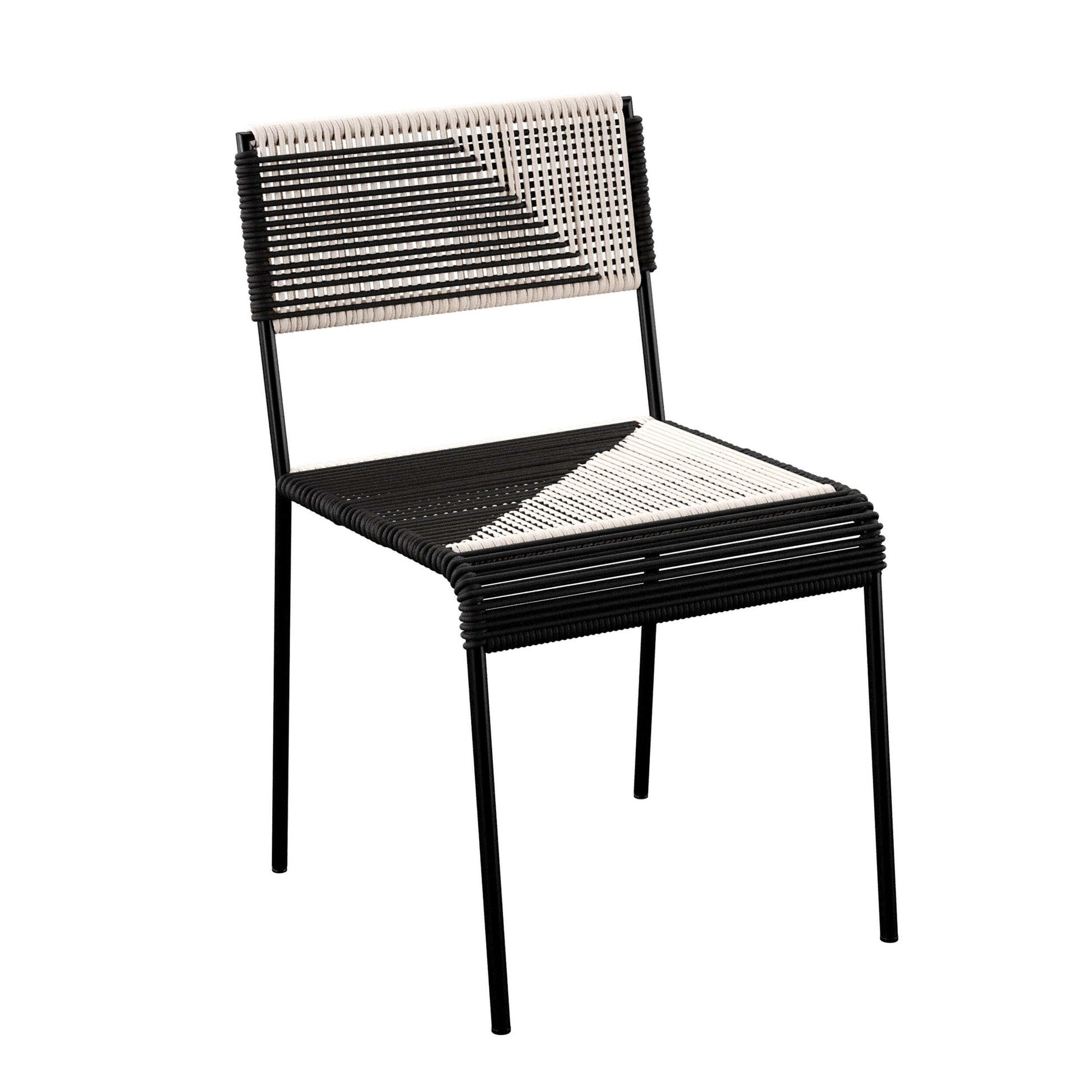 Angled view of Durable Outdoor Seating Watkindale Woven Outdoor Chairs- 2pc 