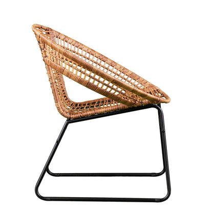 Side view of Indoor Outdoor Bistro Set - 3pc Patio & Balcony Style - Chair only 