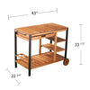 Murcott Outdoor Bar Cart - bar cart with measurements 