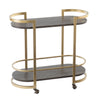 Otsento Rolling Bar Cart - bar cart at an angle 