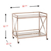 Maxton Bar Cart - bar cart with measurements 