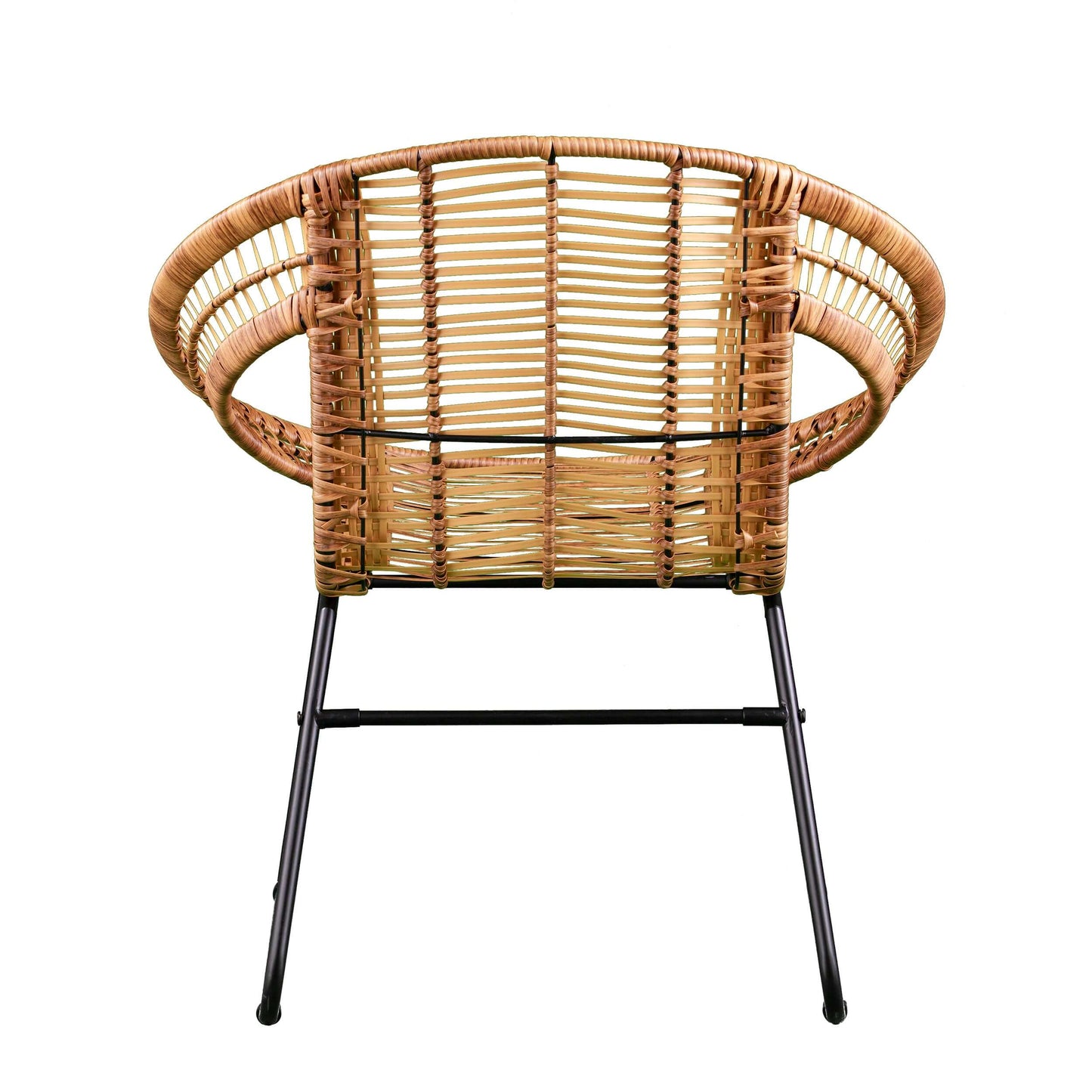 Rear view of Indoor Outdoor Bistro Set - 3pc Patio & Balcony Style - Chair only