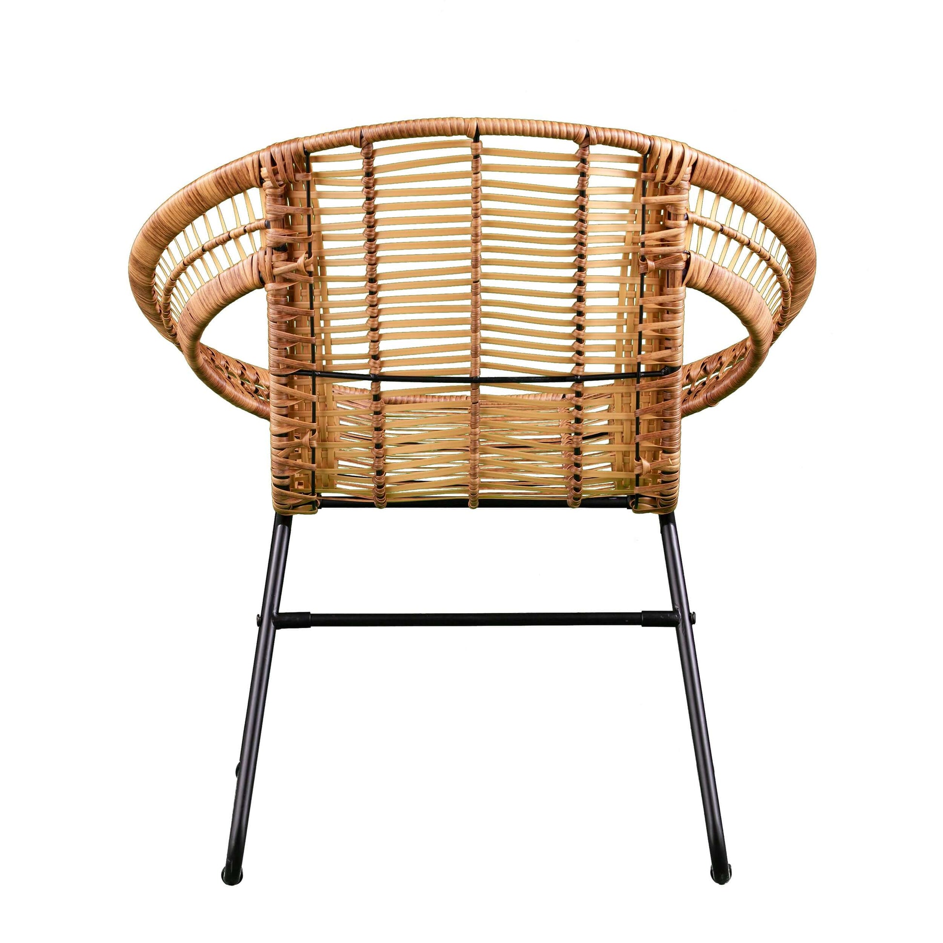 Rear view of Indoor Outdoor Bistro Set - 3pc Patio & Balcony Style - Chair only