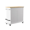 Warkin Rolling Kitchen Island w/ Storage