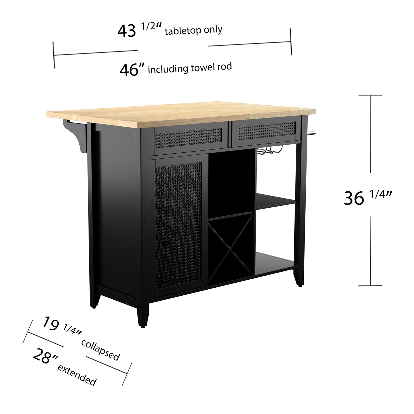 Bramlage Expandable Freestanding Kitchen Island