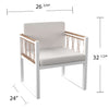 Angled view of 2 Piece Patio Chair Set | Wallmond Cushioned Outdoor Chairs with dimensions 