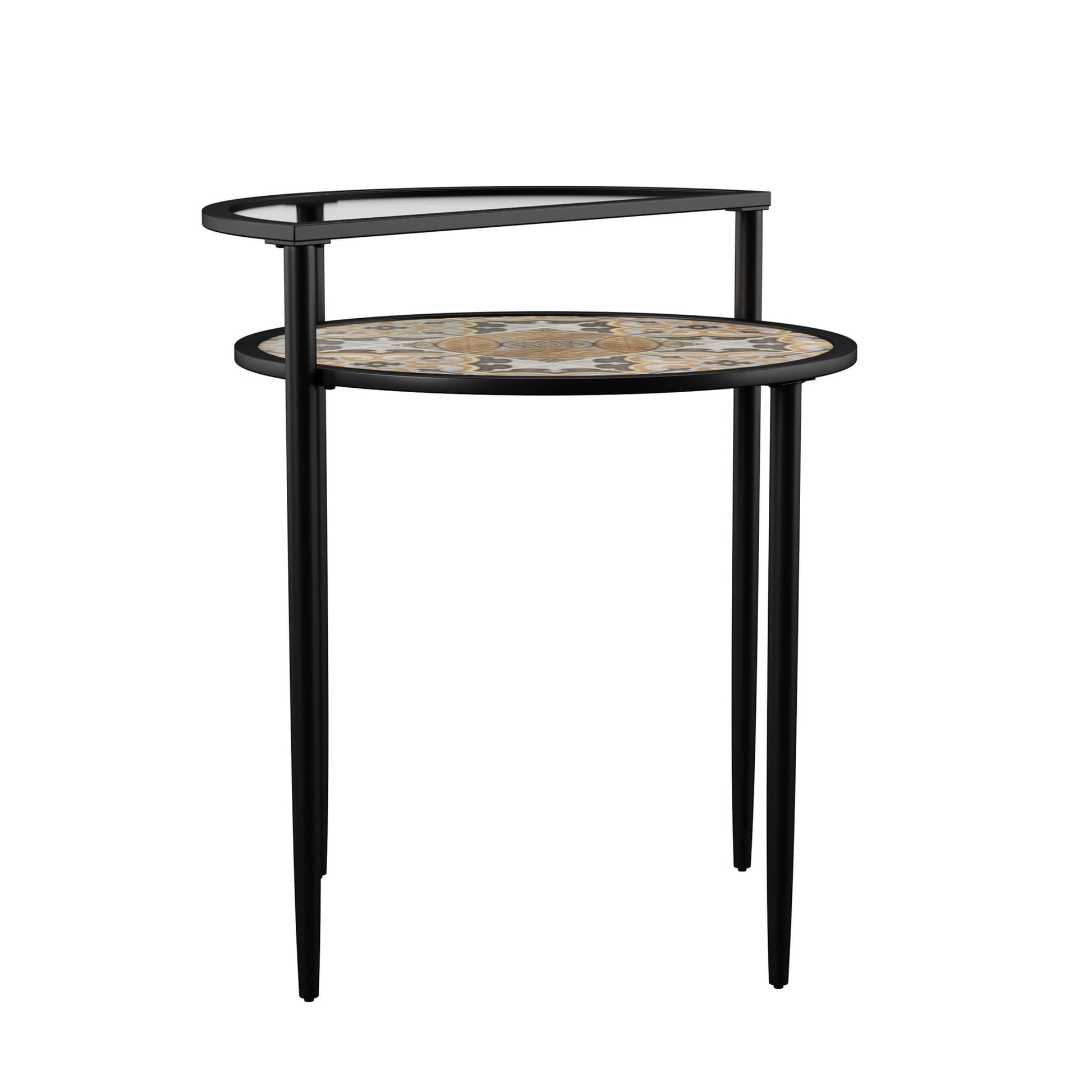 Side view of Patio Side Table | Lorengo Outdoor Accent Table 