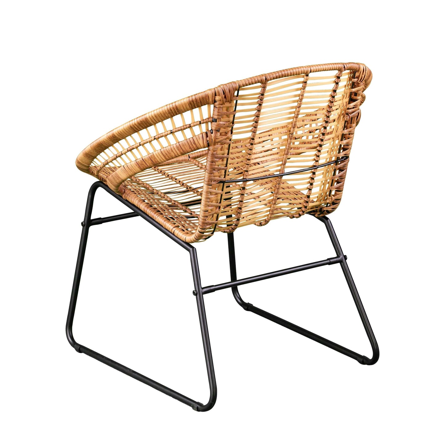 Angled view of Indoor Outdoor Bistro Set - 3pc Patio & Balcony Style - Chair only 