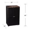 Cape Town Bar Cabinet w/ Wine Storage - bar cabinet with measurements 