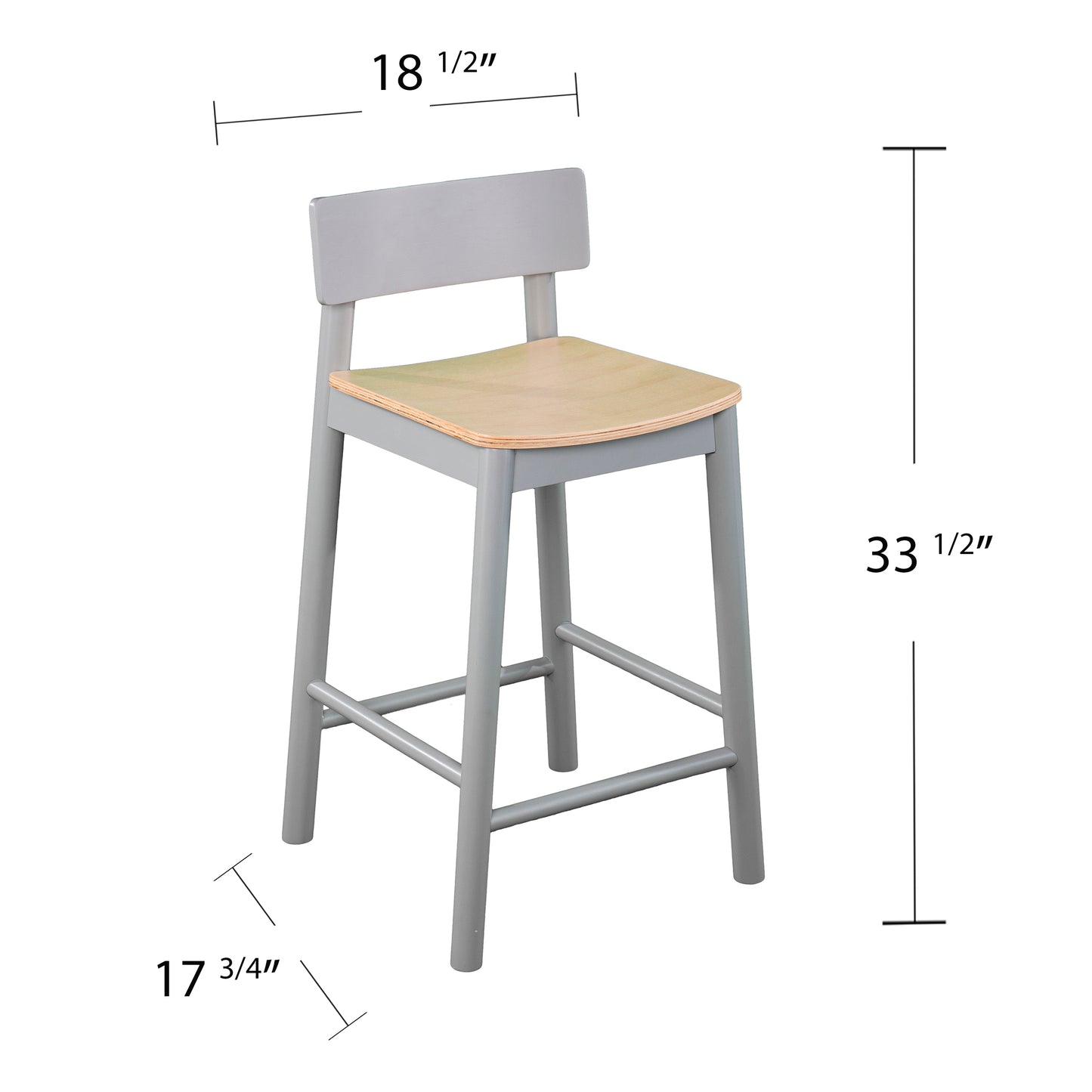 Claxby Two-Tone Counter Stools – 2pc Set