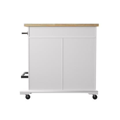 Warkin Rolling Kitchen Island w/ Storage