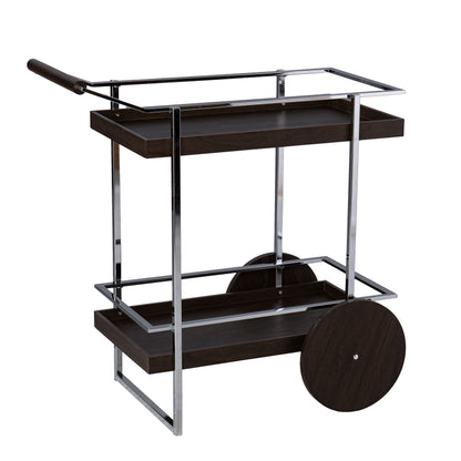 Dorben Rolling Bar Cart - bar cart at an angle 