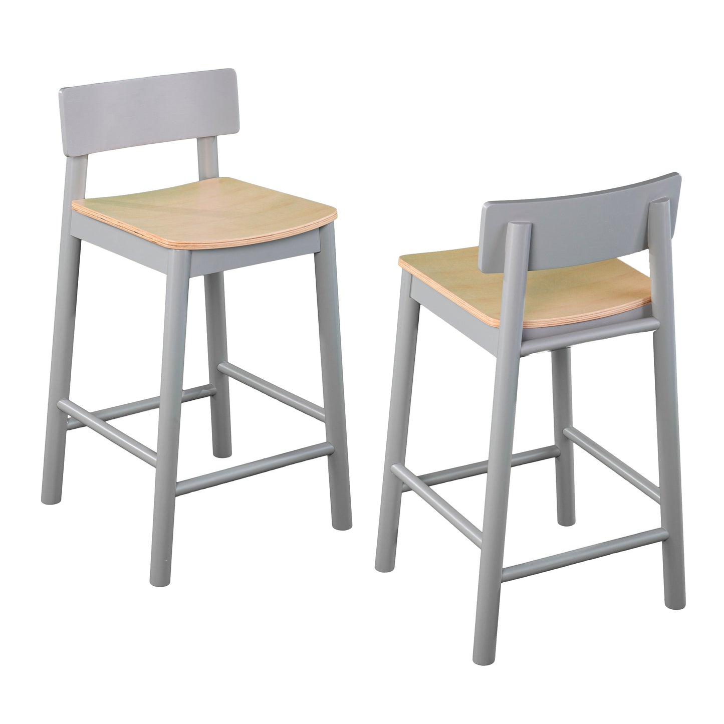 Claxby Two-Tone Counter Stools – 2pc Set