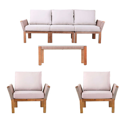 View of full Outdoor Conversation Set | Brendina 4pc Patio Set 