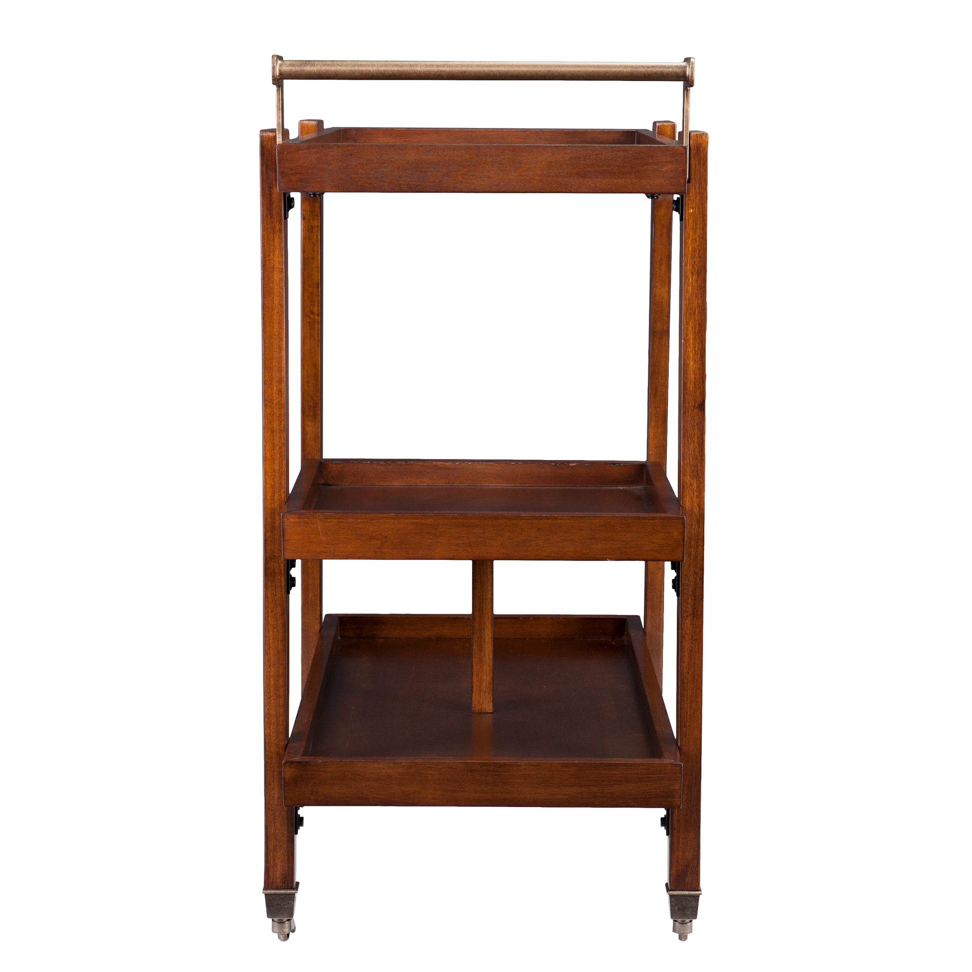 Holly & Martin Zhori Midcentury Modern Bar Cart - bar cart side view