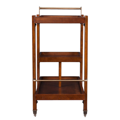 Holly & Martin Zhori Midcentury Modern Bar Cart - bar cart side view 