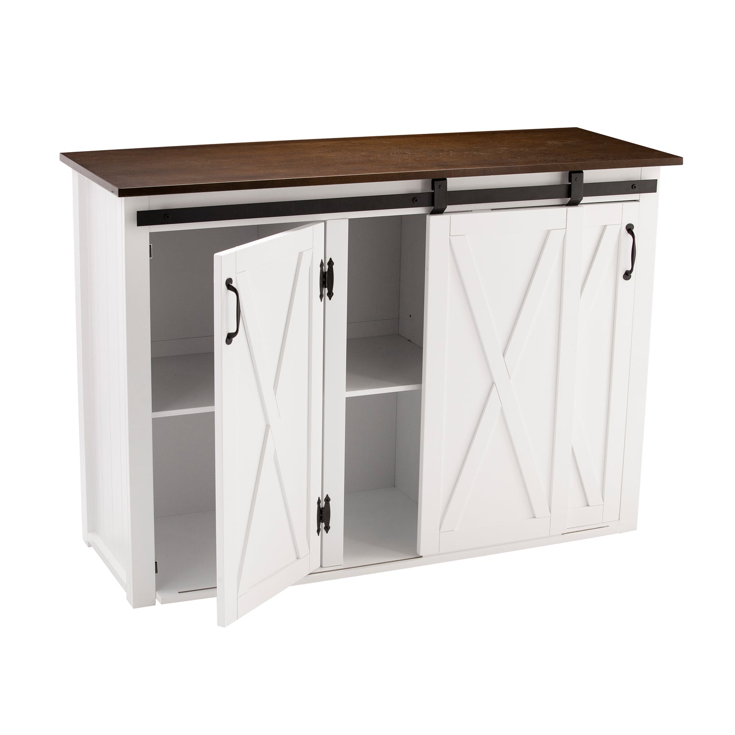 Leshire Barn-Door Kitchen Island