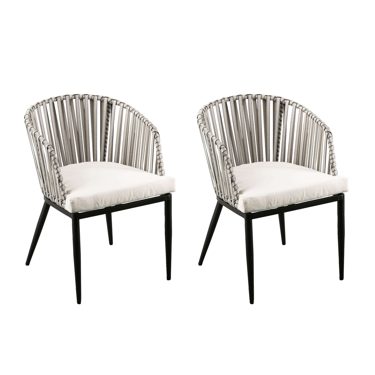 Angled view of Outdoor Chairs with Cushions | Melilani 2pc Set
