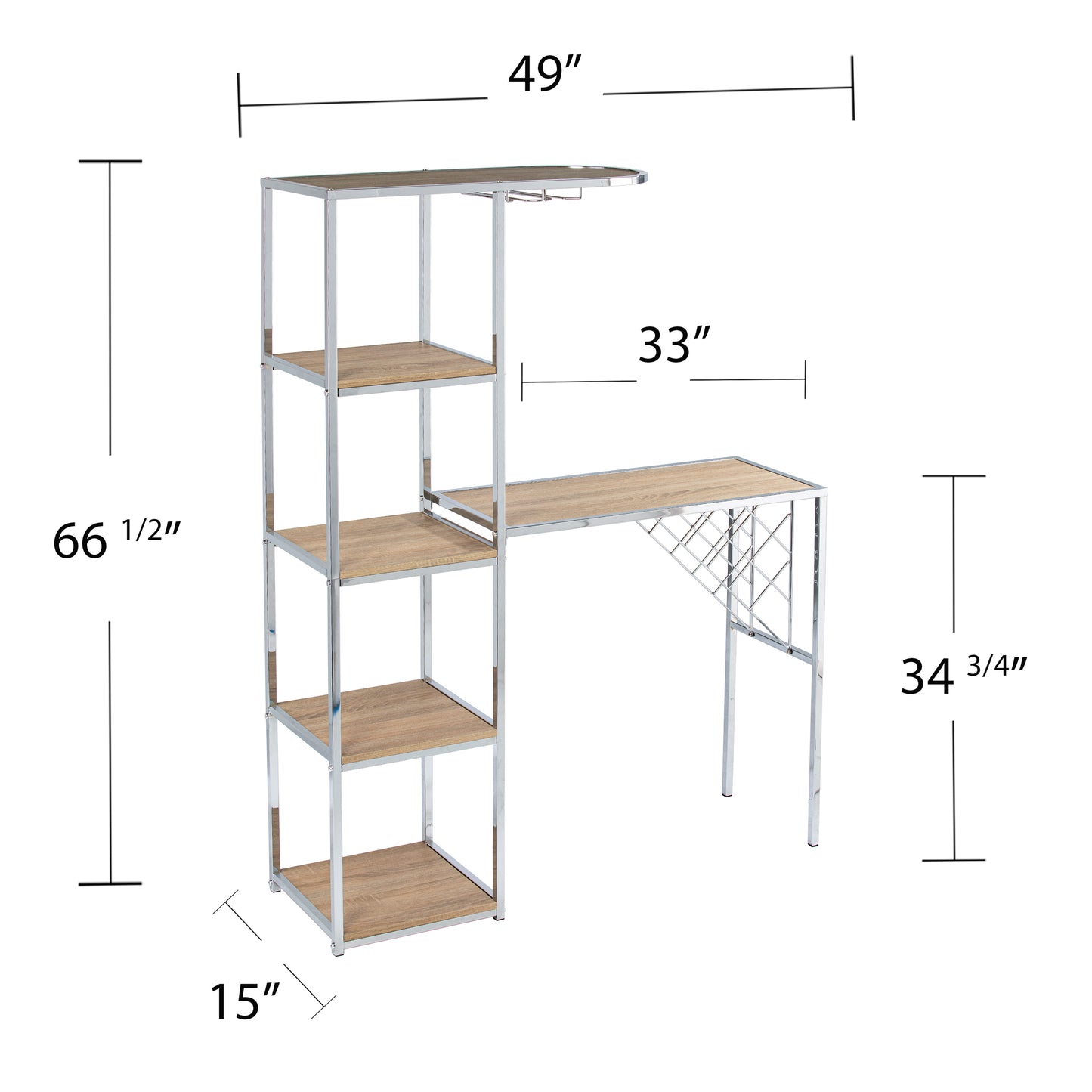 Northdom Serving Table w/ Bar Storage