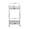 Ivers Metal Mirrored Bar Cart - Chrome - bar cart side view 